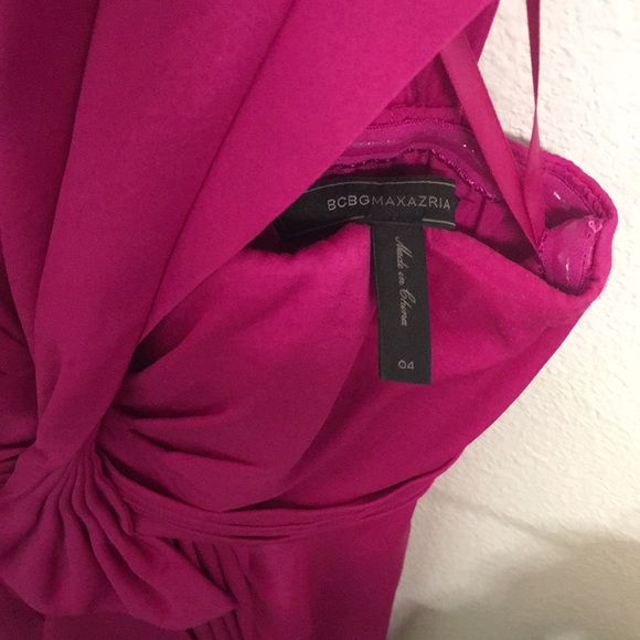 ✨ Moving sale 🚗- BCBG Maxazaria Hot Pink One Shoulder Palais Dress, 4 - Picture 6 of 11